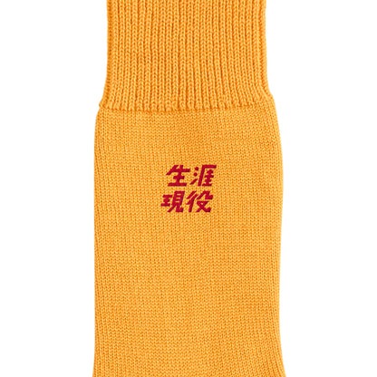 生涯現役ワンポイントソックス yellow image