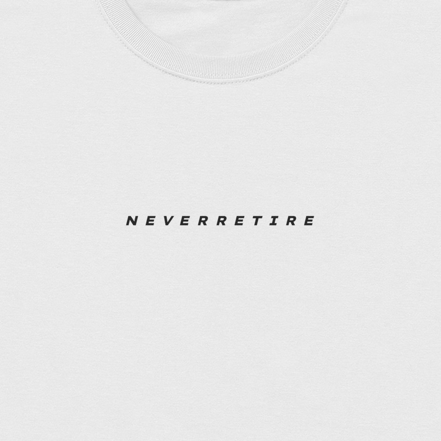 NEVER RETIRE ビッグシルエットT white image