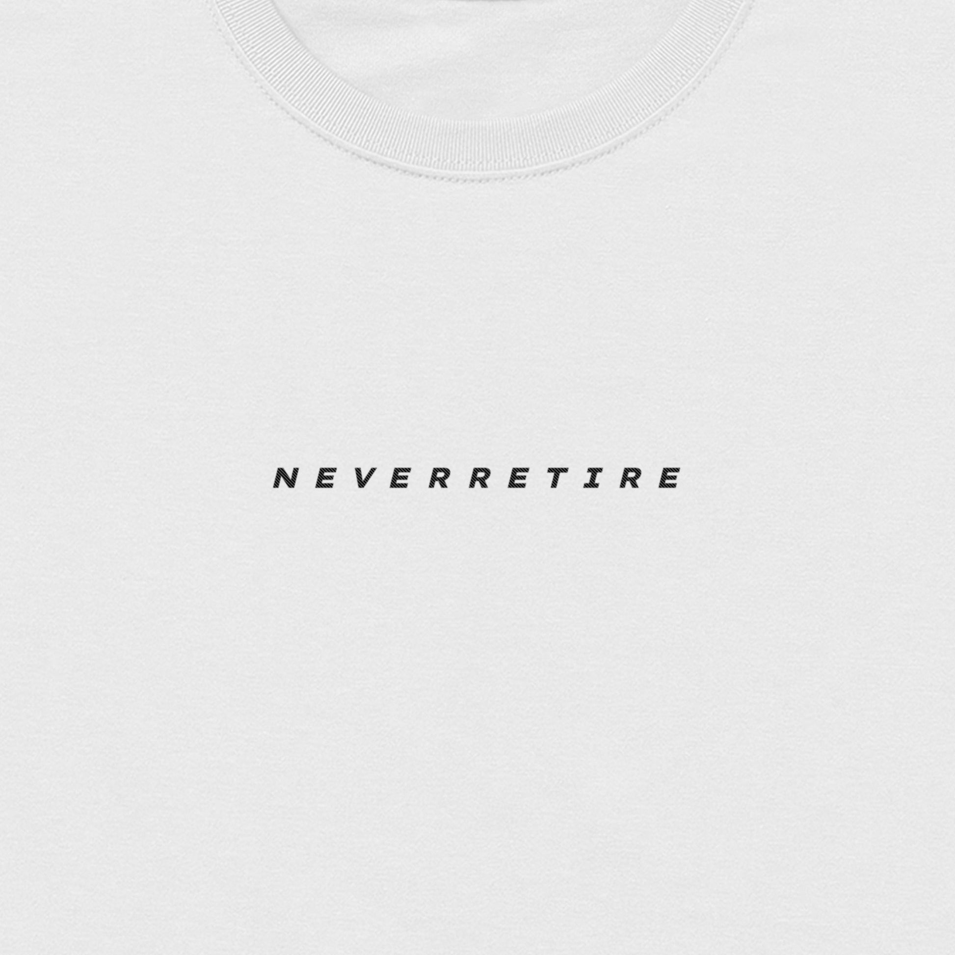 NEVER RETIRE ビッグシルエットT white image