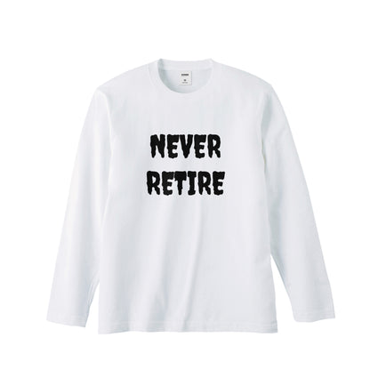 ロンT（NEVER RETIRE for punks） white image