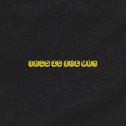 大容量トートバック（刺繍ロゴ THIS IS THE WAT） black image